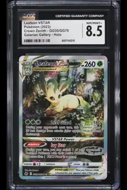 2023 Pokemon SWSH Crown Zenith Alt Art Leafeon VSTAR #GG35 CGC 8.5 NM-MT+ - Image 1
