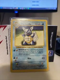 Pokemon Wartortle Card 42/102 Base Set LP - Image 1