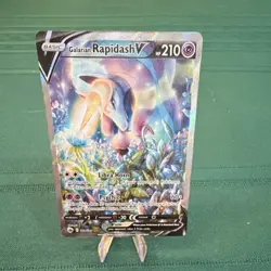 Pokemon Galarian Rapidash V Full Art Ultra Rare Holo 168/198 Chilling Reign - Image 1