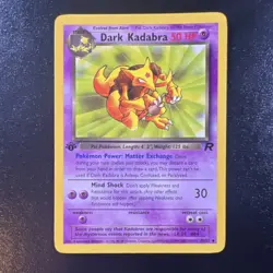 Pokemon Dark Kadabra 39/82 Team Rocket 1st Edition Uncommon LP WOTC English - Image 1