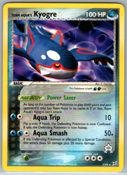 Pokemon Team Aqua's Kyogre Rare Ex Team Magma vs Team Aqua 3/95 LP - Image 1