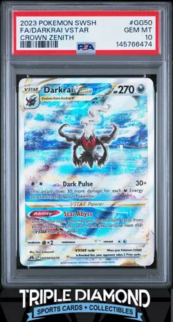 2023 Pokemon Sword And Shield Crown Zenith #GG50 Darkrai VSTAR FA PSA 10 FDP89 - Image 1