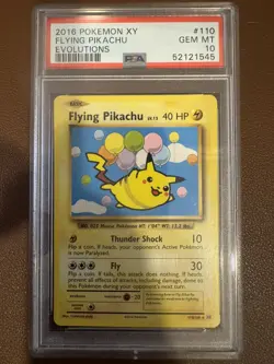 2016 POKEMON XY EVOLUTIONS #110 FLYING PIKACHU PSA 10 - Image 1
