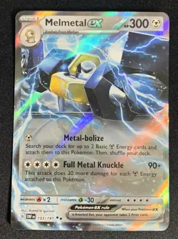Melmetal ex 153/197 Obsidian Flames Double Rare Holo Pokemon TCG Card NM - Image 1
