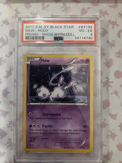 2017 Pokemon XY Mew Holo XY192 Black Star Foil Mythical Collection Promo PSA 4 - Image 1