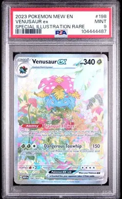 PSA 9 2023 POKEMON MEW EN-151 #198 VENUSAUR ex SPECIAL ILLUSTRATION RARE - Image 1