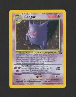 1999 Pokemon Fossil Gengar Holo 5/62 LP/NM Vintage WOTC - Image 1