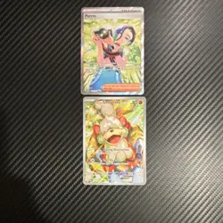 Pokemon - Perrin, Hisuian Growlithe - Full Art Holo 2 Card Lot - full combo - Image 1