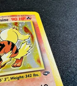 2000 Pokemon Gym Challenge Blaine’s Arcanine Holo 1/132 LP Clean WOTC Vintage - Image 2