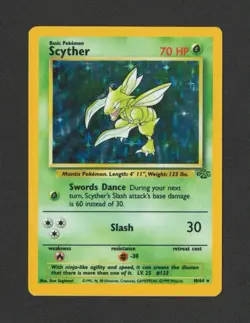 1999 Pokemon Jungle Scyther Holo 10/64 NM/M Clean Vintage WOTC - Image 1