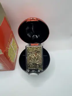 23K Gold Plated CHARIZARD Trading Card 1999 Burger King Pokemon Ball Red In Box - Image 4