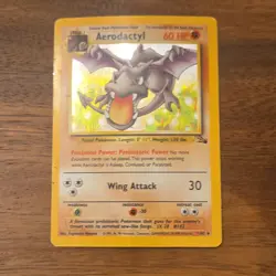 Aerodactyl 4/62 Fossil Holo Rare Unlimited 60 HP Pokemon TCG - Image 1