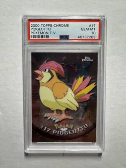 Pidgeotto 2000 Topps Chrome Pokemon T.V. TV #17 PSA 10 Gem Mint - Image 1