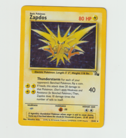 Pokemon TCG Zapdos 30/62 Fossil Set Holo Rare WOTC 1999 LP - Image 4