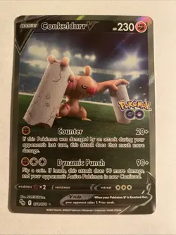 Conkeldurr V (Alternate Full Art) 074/078 Pokemon GO Holo - Image 1