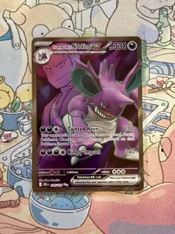 TCG Pokemon English Team Rocket's Nidoking ex 216/182 Sv10: Destined Rivals Holo - Image 1