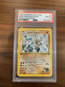 Pokemon Giovanni's Machamp Gym Challenge 1st Edition Holo Rare #6 PSA 8 - Image 1