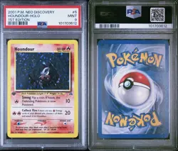 Pokemon Houndour Neo Discovery 1st Edition Holo Rare #5 PSA 9 Mint - Image 3