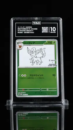 TAG 10 GEM MINT Japanese Pokemon 2023 Leafeon 068/SV-P YU NAGABA PROMO - Image 1