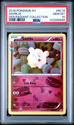 2016 POKEMON XY GENERATIONS RADIANT COLL #RC19 SWIRLIX PSA 10 - Image 1