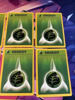 Vintage Grass Energy 1999 99/102 Base Set Unlimited Common Pokemon Lot of 10 - Image 5