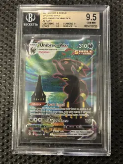 2021 POKEMON EVOLVING SKIES UMBREON VMAX ALT ART MOONBREON #215 BGS 9.5 - Image 1