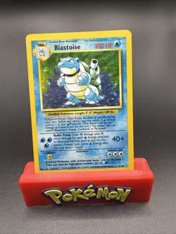 Blastoise No Stage Error Misprint - 2/102 Base Set Holo MP/HP - Vintage Pokemon - Image 1
