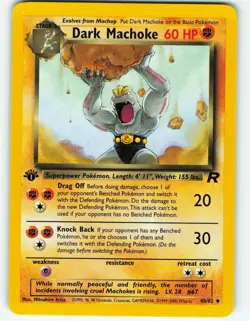 Dark Machoke - 1st Edition - 40/82 Team Rocket - WOTC - Pokemon TCG - 2000 - Image 1