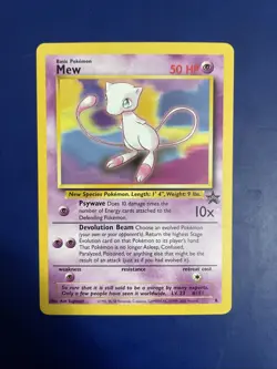 Pokemon Black Star Mew Promo Pokemon League #8 2000 LP/NM - Image 1
