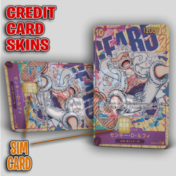 One Piece Monkey D Luff OP05 Japan Alt Art 119 | Credit Card Sticker/Skin 2 Pack - Image 1