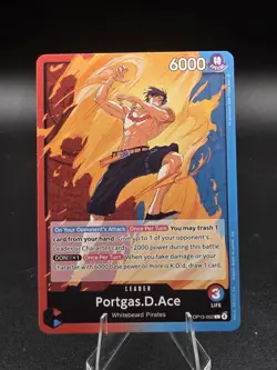 Portgas D. Ace OP13-002 (L) Carrying on His Will ENGLISH One Piece Card - Image 1