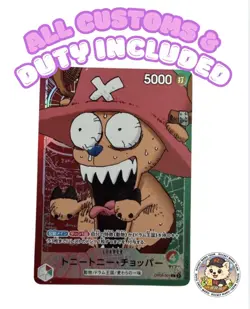 ONE PIECE Base Shop Tony Tony Chopper OP08-001 Leader Parallel Japanese Promo - Image 1