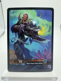 World of Warcraft TCG Throne Foil Hero Master Sniper Simon Mckey - Image 2