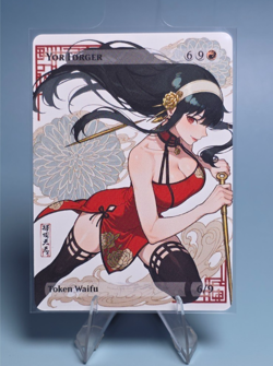 Yor Forger, Waifu the Gathering, Custom Anime Waifu Spy X Family Trading Card - Image 1