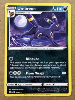 Pokemon TCG Umbreon Non-Holo Card 014/015 McDonald's Promo 2024 - Image 1
