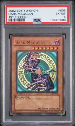 2002 Yu-Gi-Oh! Dark Magician SDY-006 Ultra Rare PSA 6 1st Edition English - Image 1