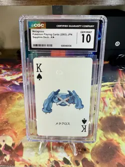 2003 Pokemon Sapphire Metagross Poker Playing Card Kyogre Deck CGC GEM 10 - Image 1