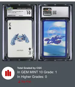 2003 Pokemon Sapphire Metagross Poker Playing Card Kyogre Deck CGC GEM 10 - Image 2