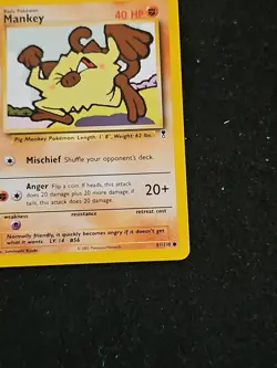 Pokemon TCG Mankey Non-Holo Common Card 81/110 Legendary Collection LP - Image 4