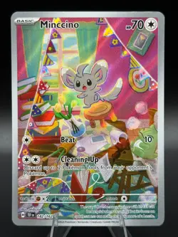 Cinccino 183/162 + Minccino 182/162 Temporal Forces Connecting Art Card Lot NM - Image 2