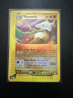 Marowak 54/147 Uncommon Reverse Holo Aquapolis Pokemon Card TCG Vintage - Image 1