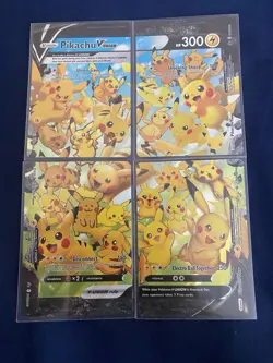 Pikachu V Union - Complete Set Of All 4 Standard Cards - Near Mint Condition - Image 1