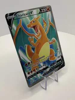 Pokemon Charizard v Full Art Ultra Rare Holo Card 153/172 Brilliant Stars 153/17 - Image 3