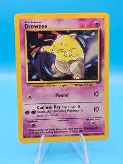 Pokemon TCG Drowzee Base Set 49/102 Unlimited Common Card WOTC Played MP - Image 1
