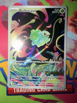 Pokemon: Pokemon Bulbasaur 133/132 Stamped Mega Evolution Box Topper Card - Image 1