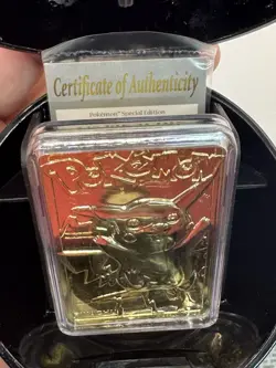 1999 Burger King Pokemon Pikachu 23K Gold Trading Card w/ Original Box - Image 4