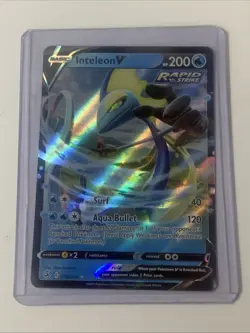 Inteleon V 078/264 Fusion Strike Ultra Rare Holo Pokemon Near Mint + Card Saver - Image 1