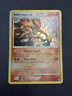 Infernape Holo Rare Diamond and Pearl Pokemon Card 5/130 - Image 3