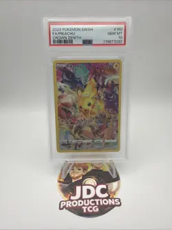 Pokemon Pikachu TCG Crown Zenith Holo Full Art Secret Rare Card PSA 10, 160/159 - Image 1