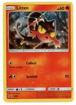 Litten Holo SM08 Promo Pokemon Card - Image 1